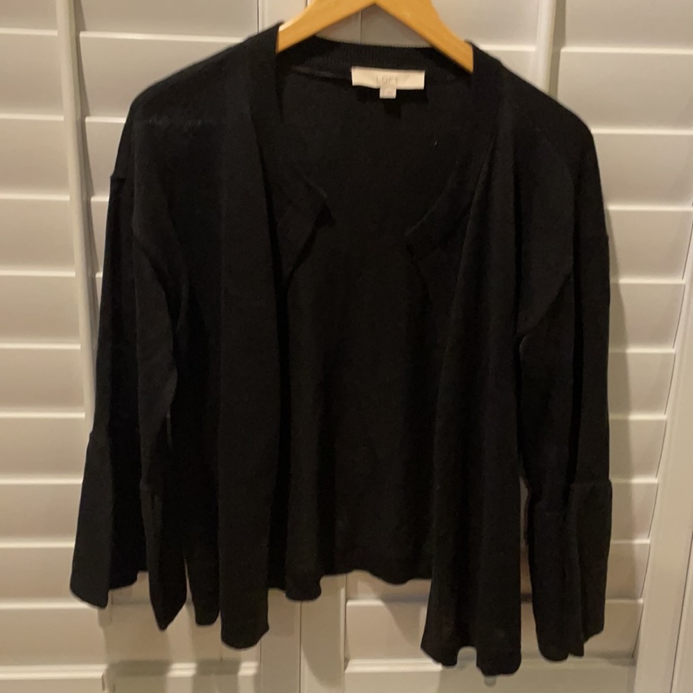 LOFT | open cardigan with bell sleeve | M